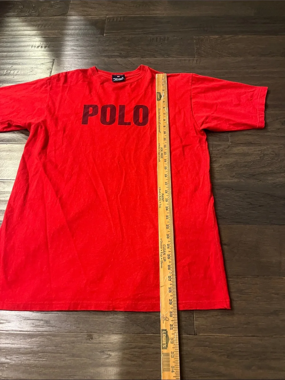 Polo Sport Ralph Lauren Vintage Spell Out T Shirt Red Mens Size XL